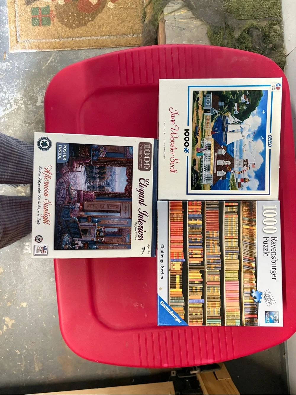 3 jigsaw puzzles - ceaco, ravensburger, elegant interiors